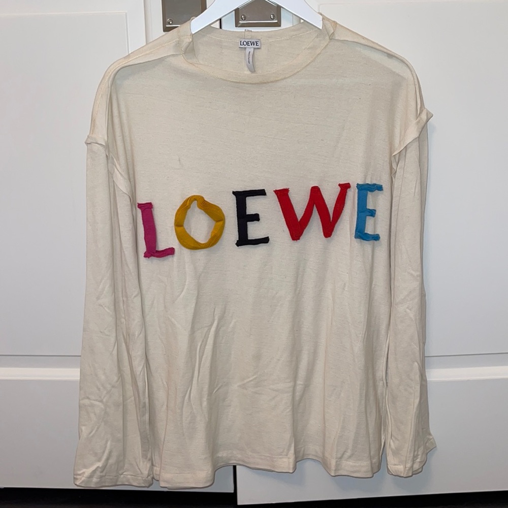 Loewe Logo Long Sleeve Shirt. Size Medium.